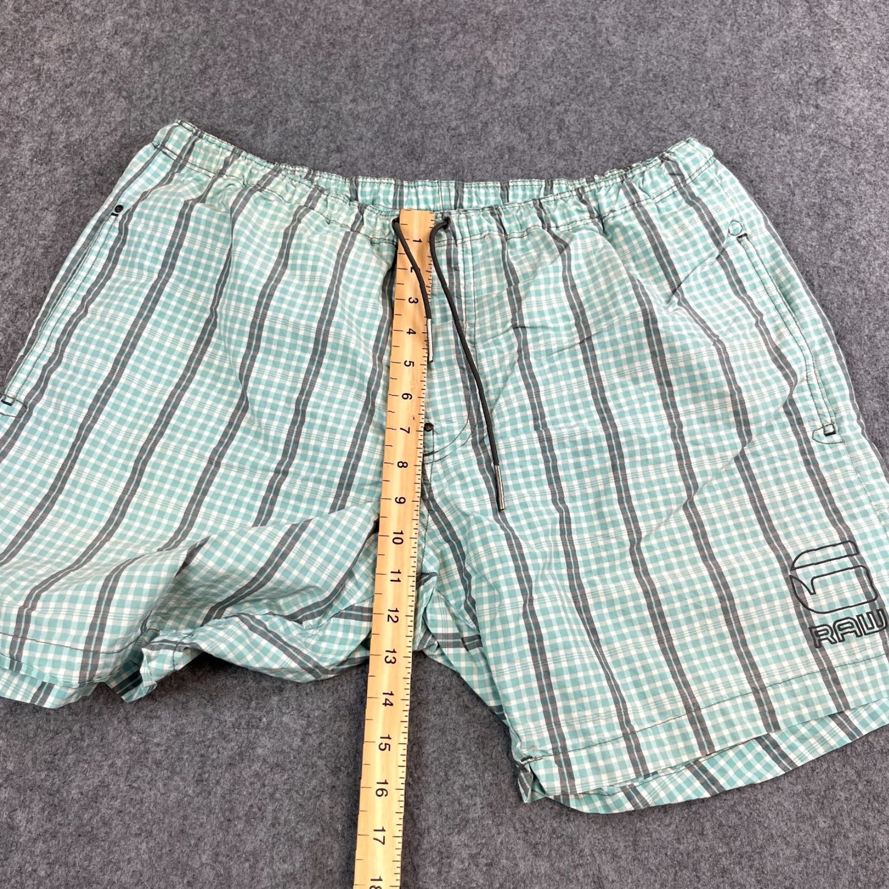 G-Star G-Star Mens Swimming Shorts Trunks 2XL Green Check Plaid Swimwear Shorts Bottom Boys? Size US 39 - 5 Thumbnail