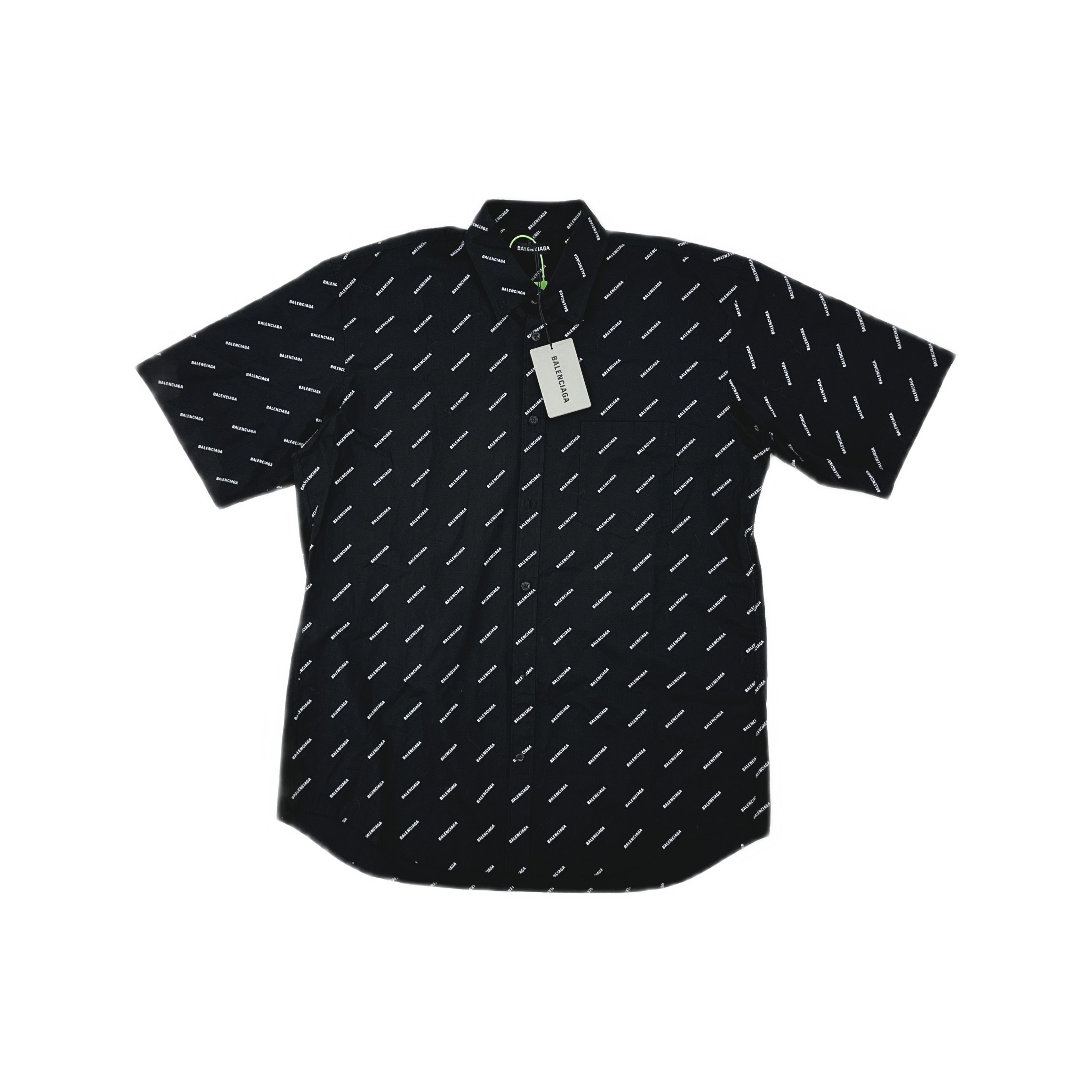 Balenciaga Balenciaga Allover Logo Shirt Size S Size US S / EU 44-46 / 1 - 1 Thumbnail