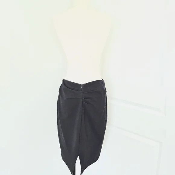 Brunello Cucinelli Navy Gathered Skirt Classic Fall Party Spring Travel Work Size 32" / US 10 / IT 46 - 6 Thumbnail