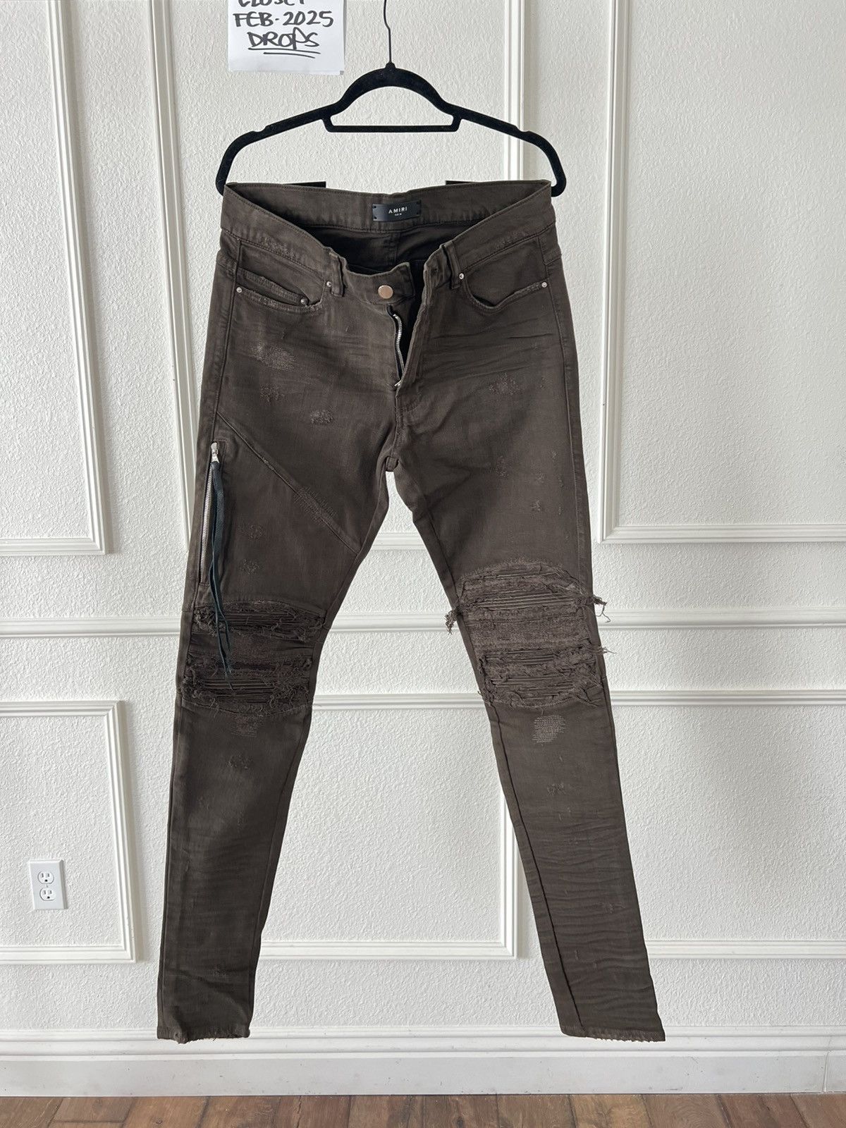 Amiri × Vintage Original Amiri, dark olive green Size US 34 / EU 50 - 1 Thumbnail