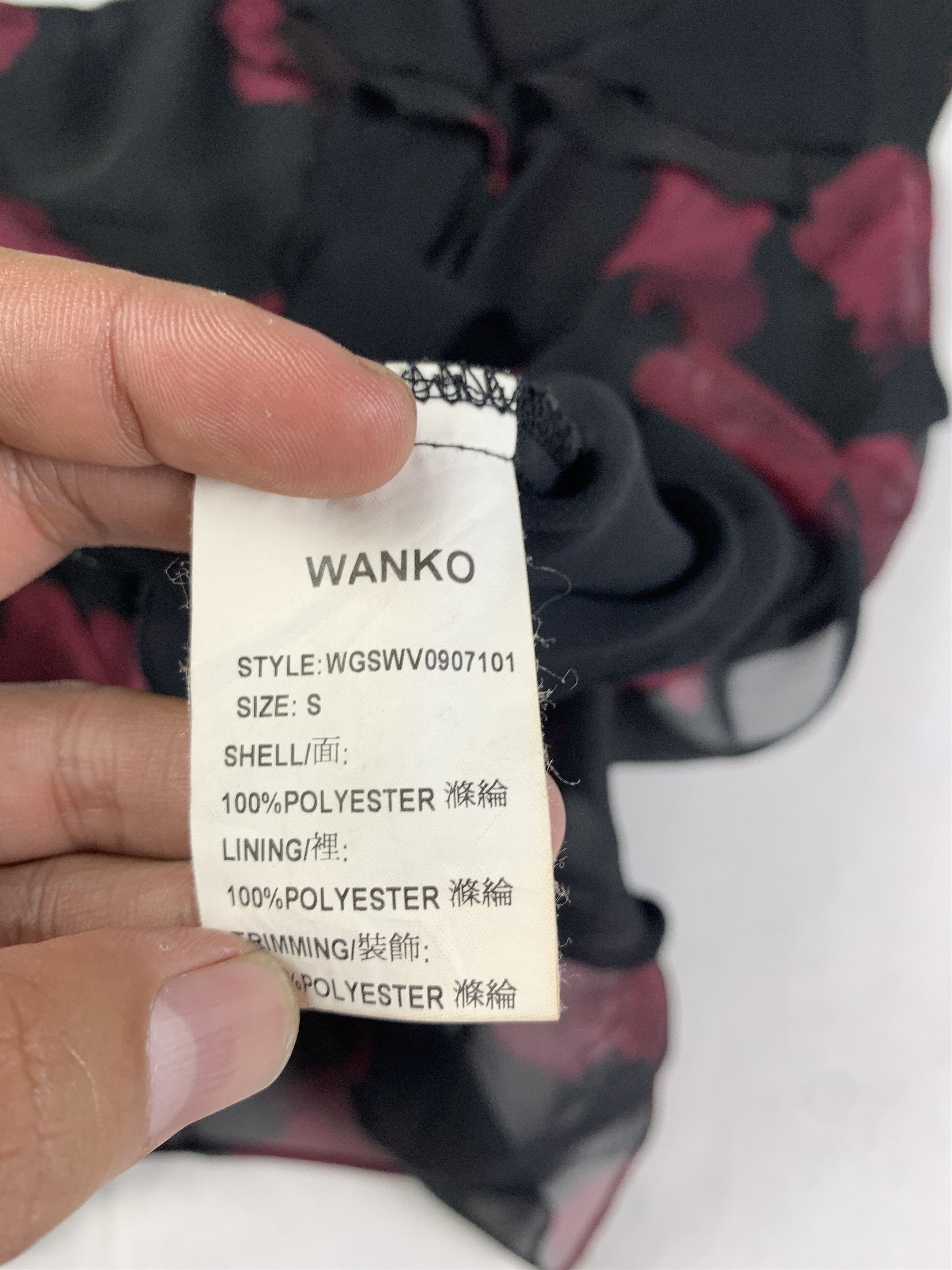 Japanese Brand Wanko Floral Ruffle Fitted Sleeveless Mesh Blouse (S) Size S / US 4 / IT 40 - 8 Thumbnail