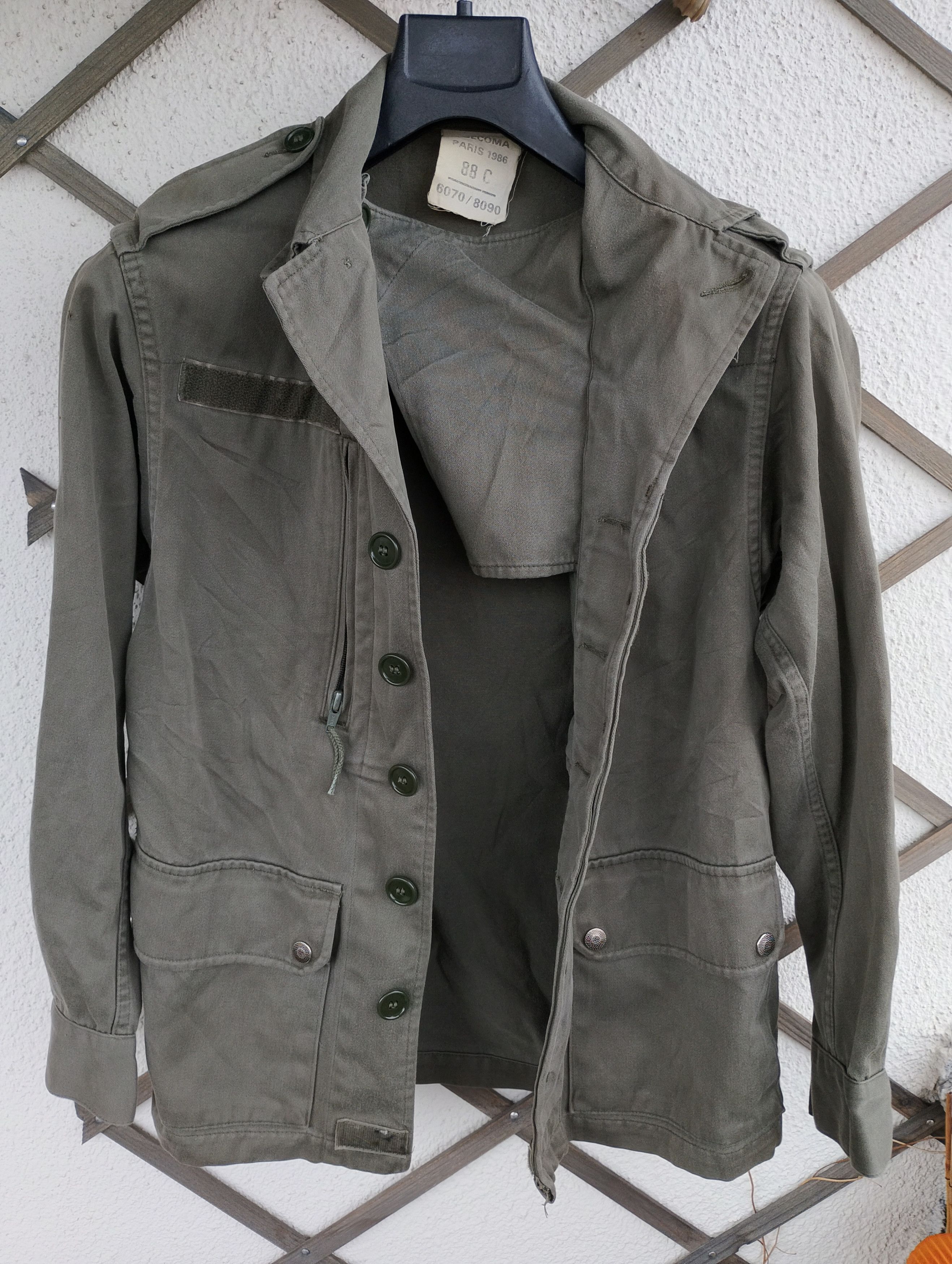 Vintage Army French Military F1 Green Field Ugecoma Paris 86 jacket Size US S / EU 44-46 / 1 - 4 Thumbnail