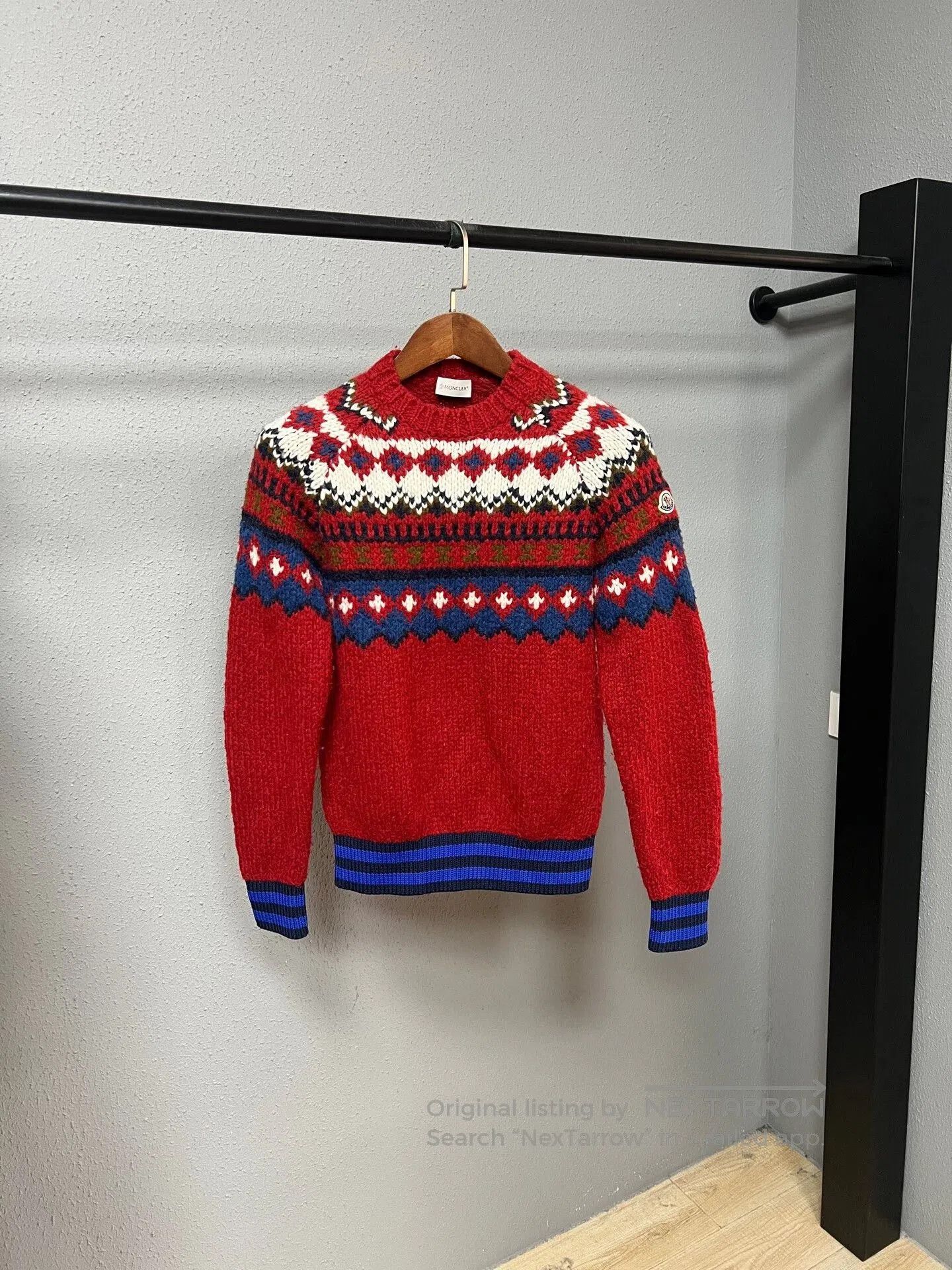 Moncler red cashmere sweater by Moncler. Size S / US 4 / IT 40 - 1 Thumbnail