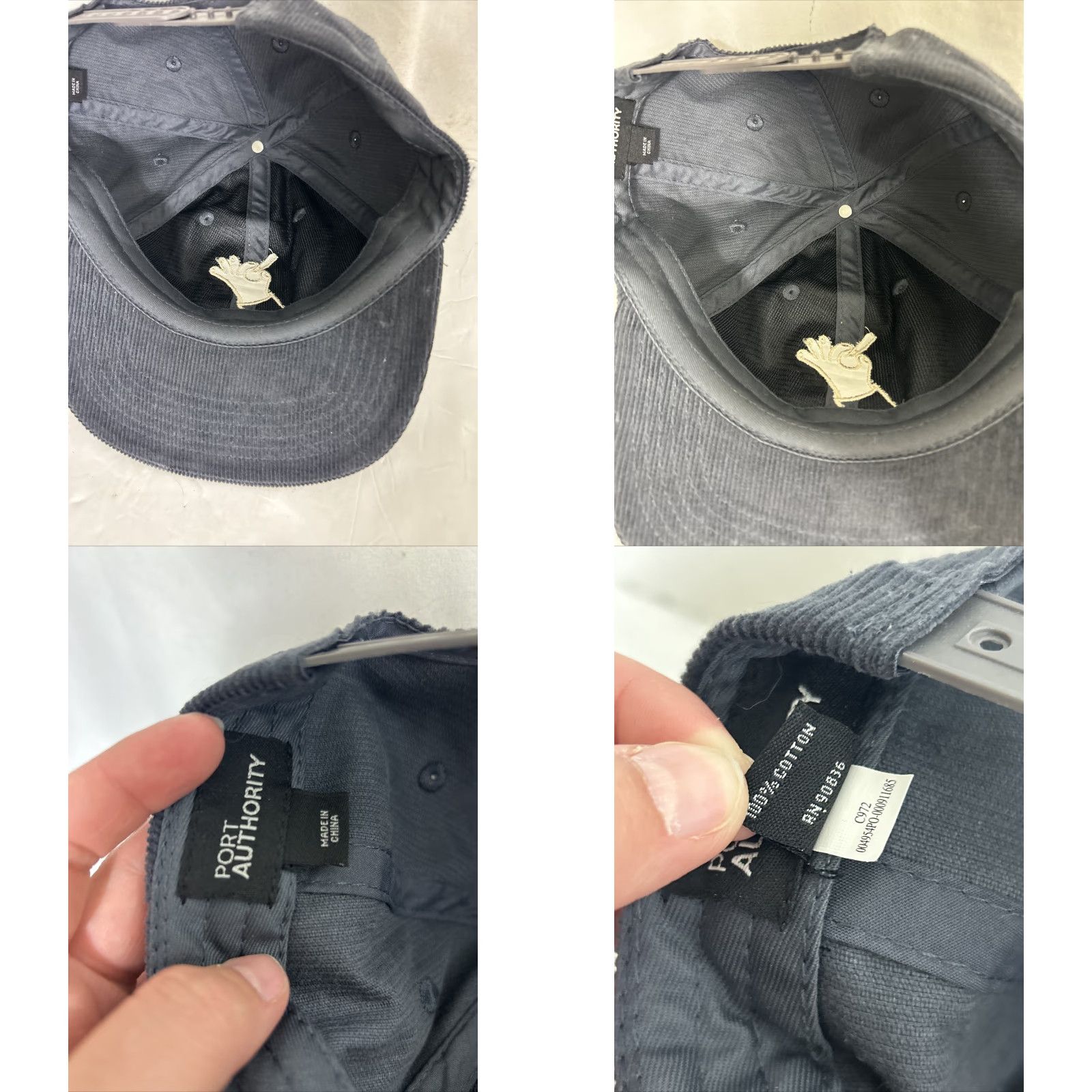 Port Authority Mr. Zips Gray Corduroy Baseball Cap One Size Adjustable SnapBack 420 Joint Roll Mens Size ONE SIZE - 9 Thumbnail