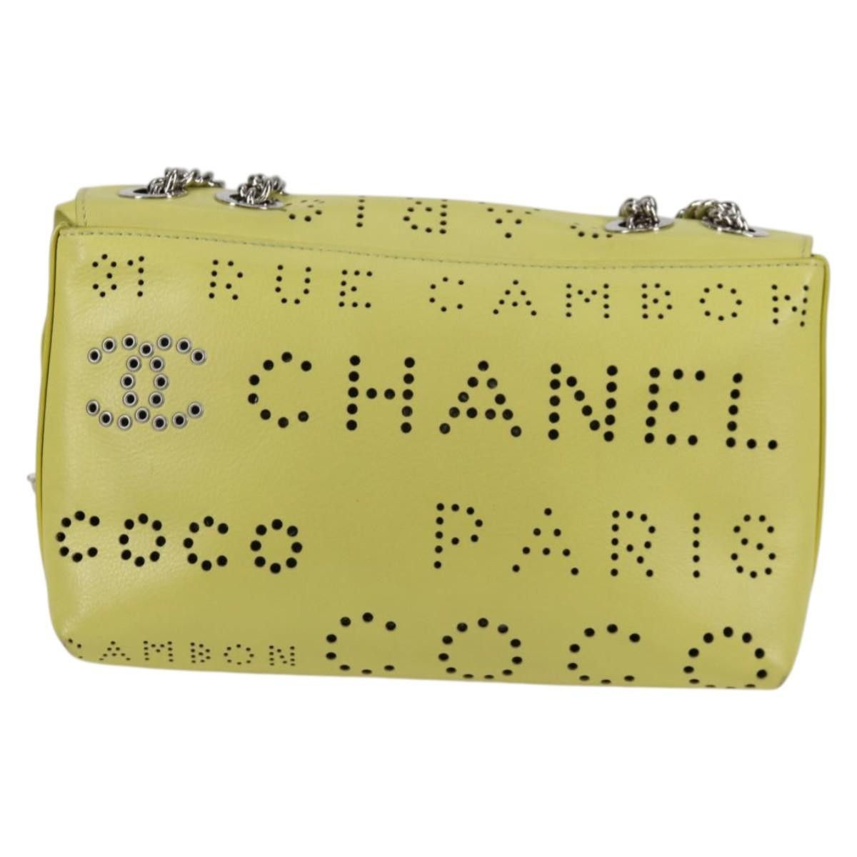 Chanel Chanel Chain Shoulder Bag Leather Yellow CC Size ONE SIZE - 2 Thumbnail