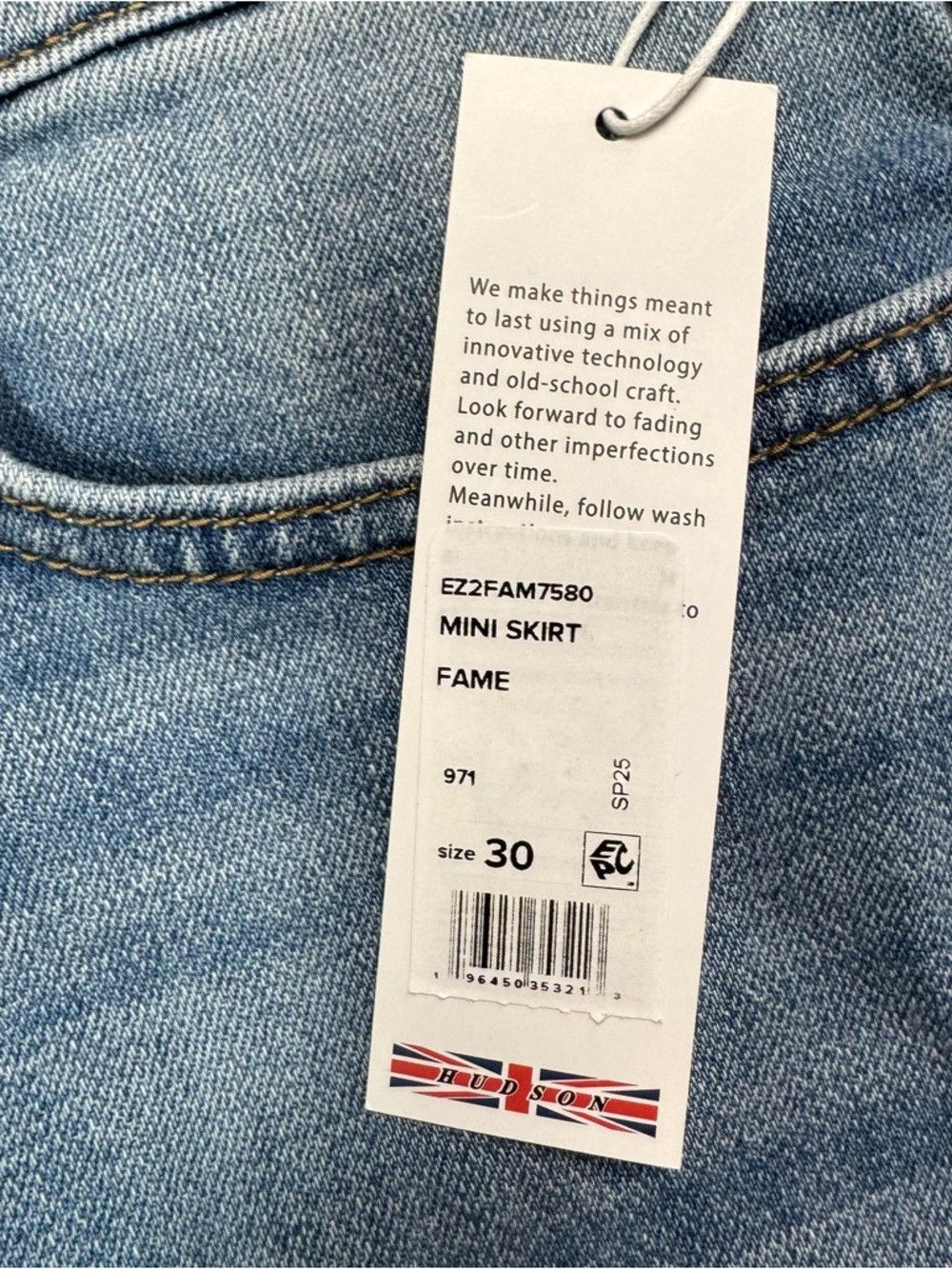 Hudson NWT New Hudson Denim Mini Skirt In Fame Size 30 Size 30" / US 8 / IT 44 - 8 Thumbnail