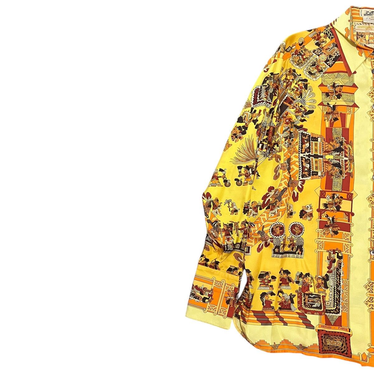 Hermes HERMÈS ASTRES et SOLEILS Silk Button Down Shirt Size US XS / EU 42 / 0 - 2 Thumbnail