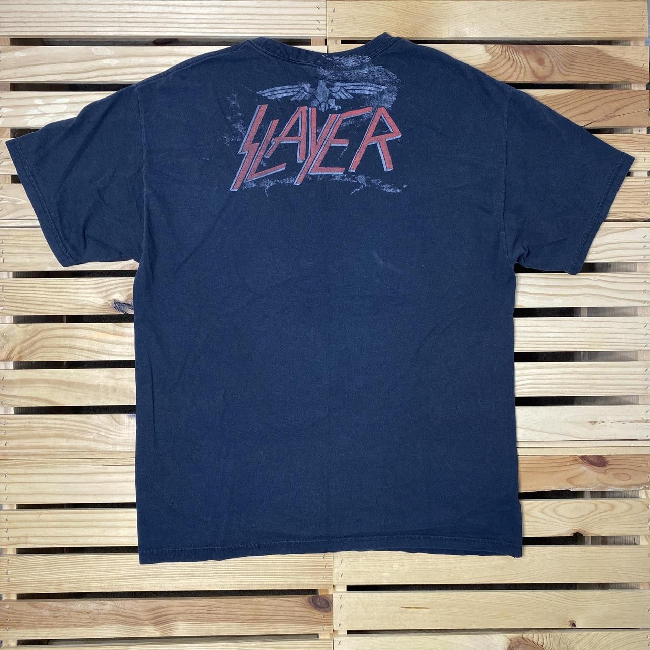 Hanes Vintage Slayer Faded Black Band Tee Size Large Size US L / EU 52-54 / 3 - 2 Thumbnail
