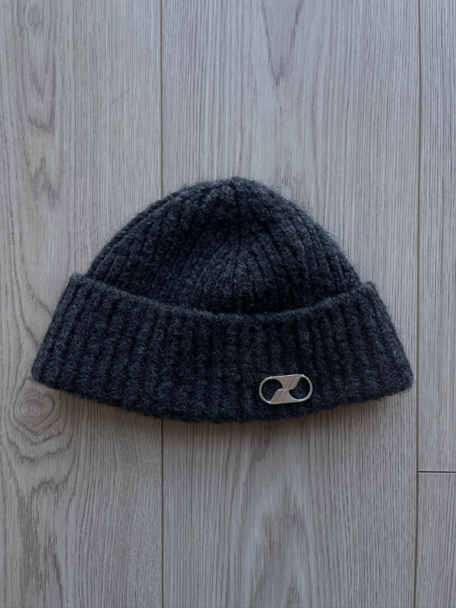 WE11DONE We11done Grey Wool Beanie Size ONE SIZE - 1 Thumbnail