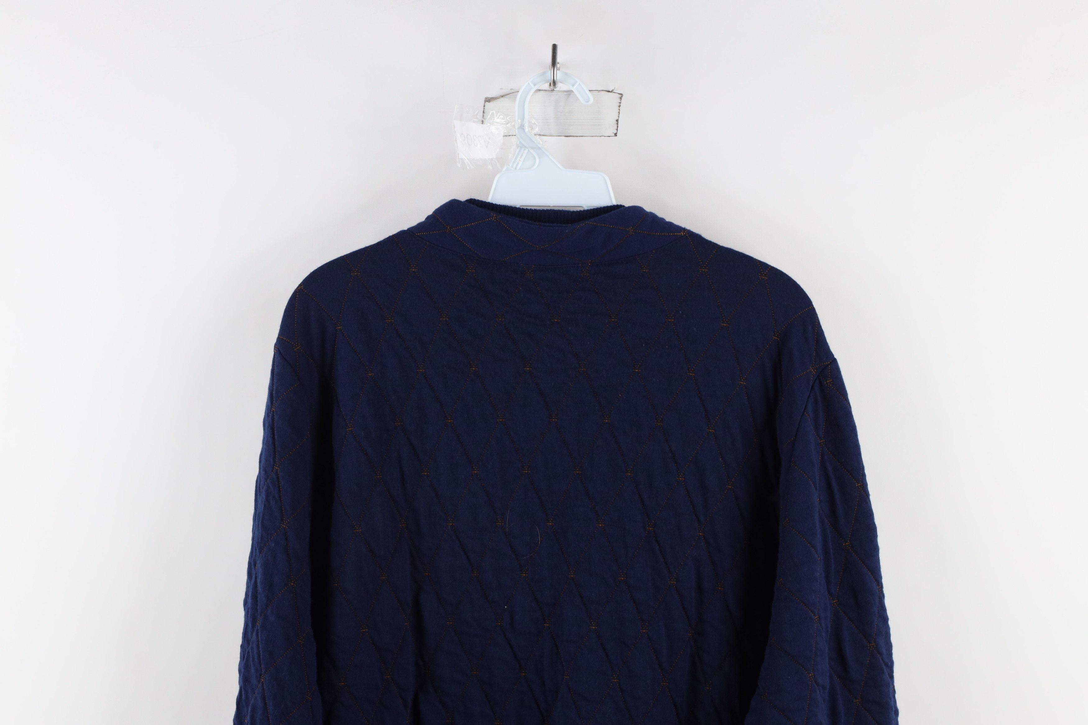Vintage Vintage 70s Streetwear Quilted Diamond Pullover Sweater USA Size 3XL / US 20-22 - 12 Thumbnail