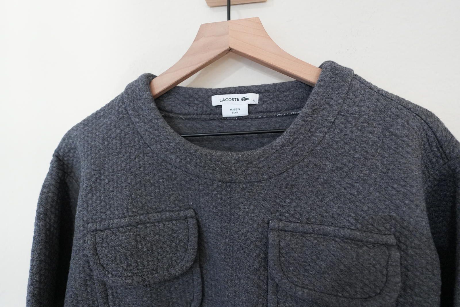 Lacoste Lacoste Crewneck Women's 40 Grey Double Pocket Size M / US 6-8 / IT 42-44 - 2 Thumbnail