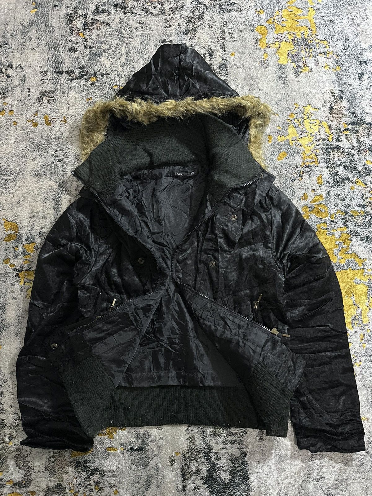 ジャケット・アウター 00s leather fur hoodie leopard opium LGB 00s leather fur hoodie leopard opium LGB