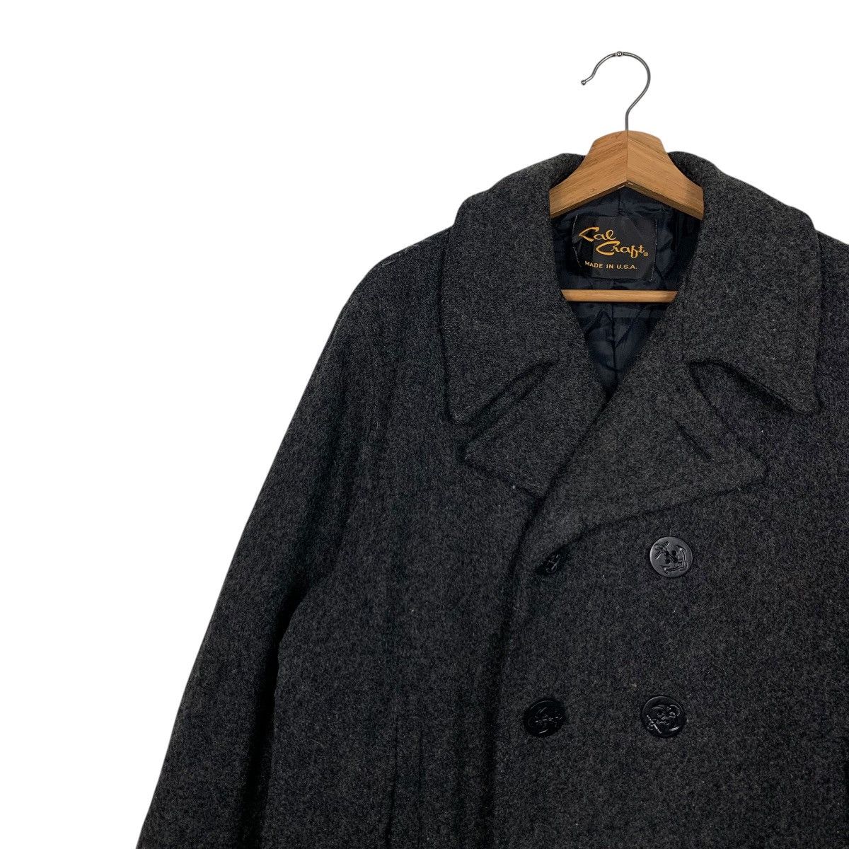 Vintage CAL CRAFT Made in Usa Double Breast Wool Coat #1573-C70 Size US M / EU 48-50 / 2 - 6 Thumbnail