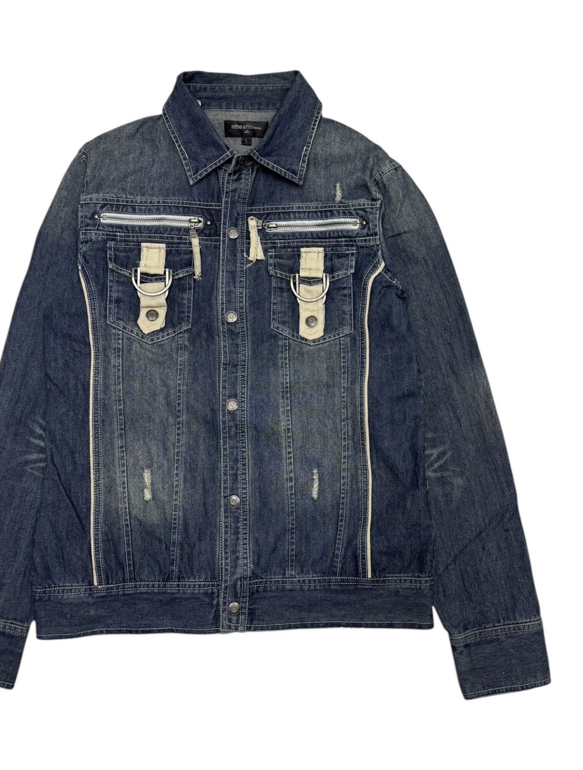 Hysteric Glamour 🔥IN THE ATTIC DISTRESSED DENIM JACKET Size US M / EU 48-50 / 2 - 7 Thumbnail