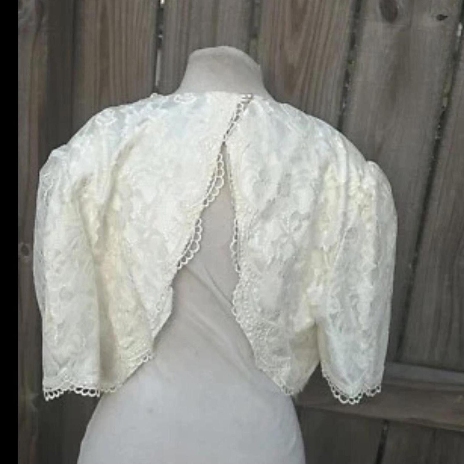 Other White lace bolero shrugm #cottagecore #fairycore Size XL / US 12-14 / IT 48-50 - 2 Thumbnail