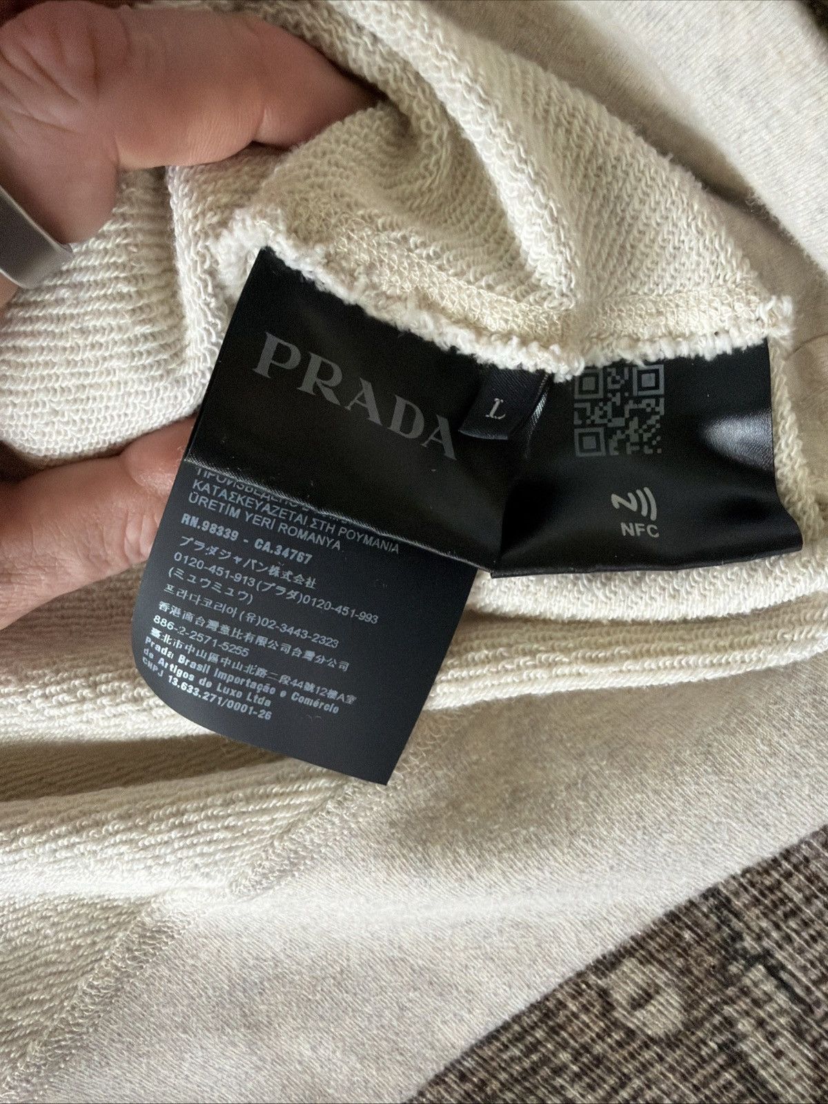 Prada Prada Signature Logo Hoodie - Large Size US L / EU 52-54 / 3 - 6 Thumbnail