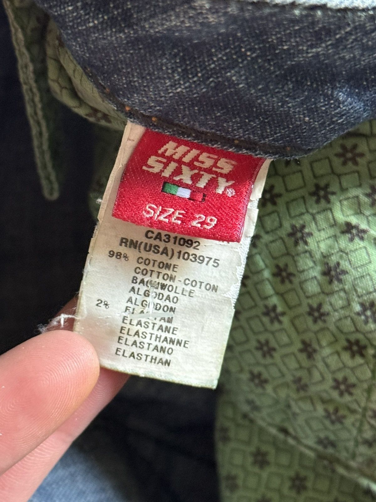 Miss Sixty Miss Sixty Eden 29size avantgarde jeans pants trousers y2k Size 29" - 12 Thumbnail
