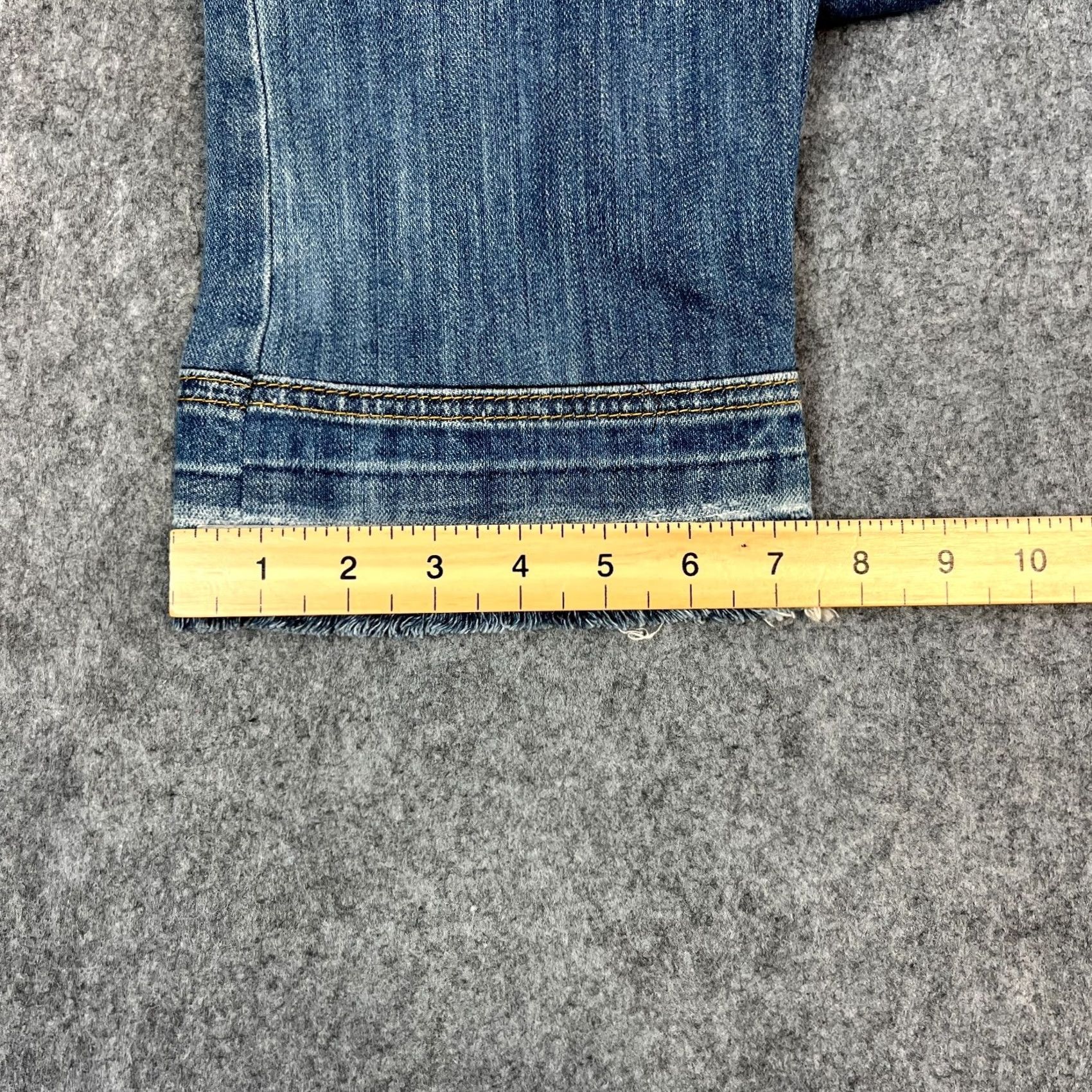 Dolce & Gabbana VINTAGE Dolce&Gabbana Jeans 34 30 UK 14 Whiskers Mid Wash Blue Fray Hem Size 36" / US 14 / IT 50 - 3 Thumbnail