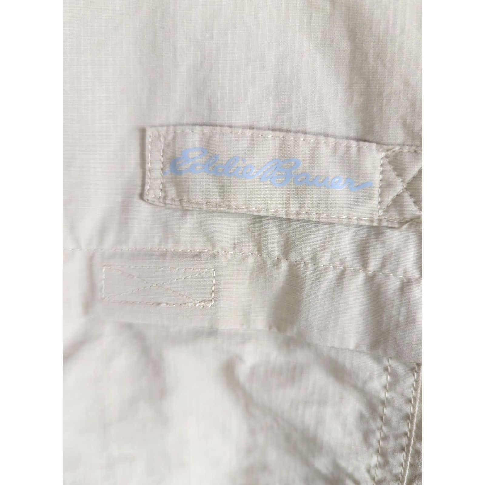 Eddie Bauer Eddie Bauer Women's Button-Down Shirt XL Beige Tab-Sleeve Venting Hiking Activity Casual Outdoor Size XL / US 12-14 / IT 48-50 - 2 Thumbnail