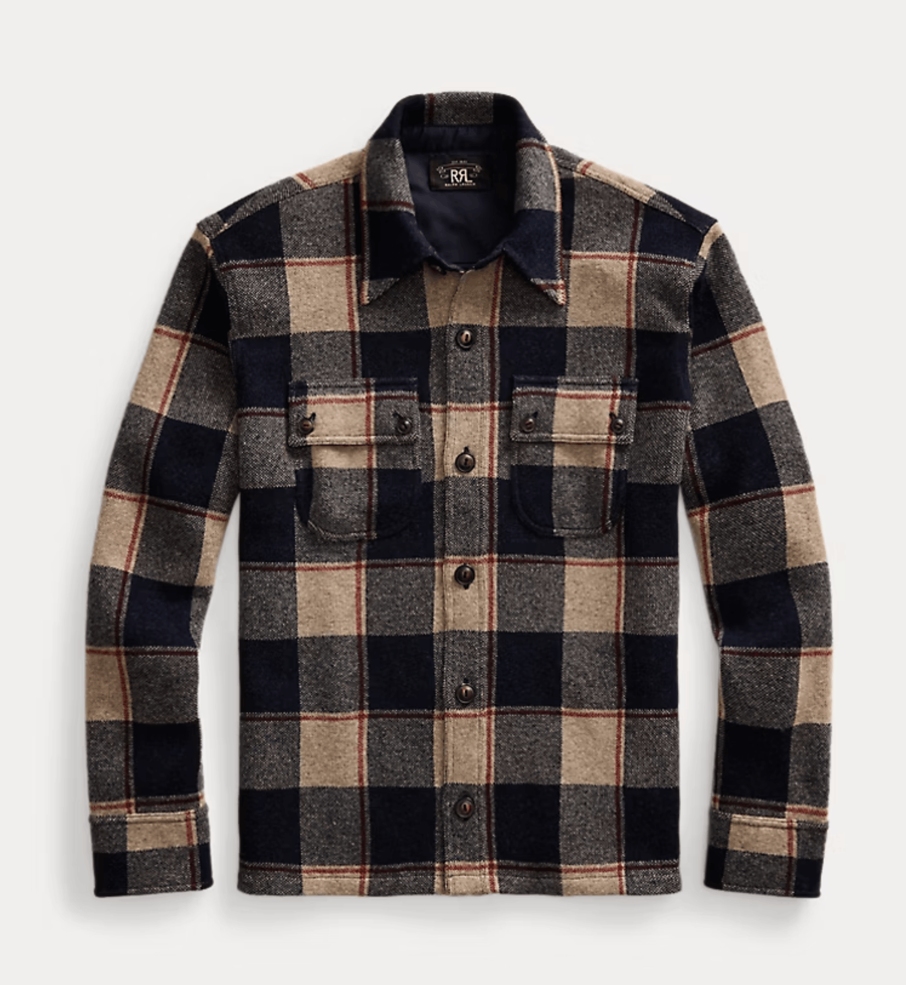 RRL Ralph Lauren Plaid Wool-Cashmere Workshirt Sweater Size US M / EU 48-50 / 2 - 1 Thumbnail