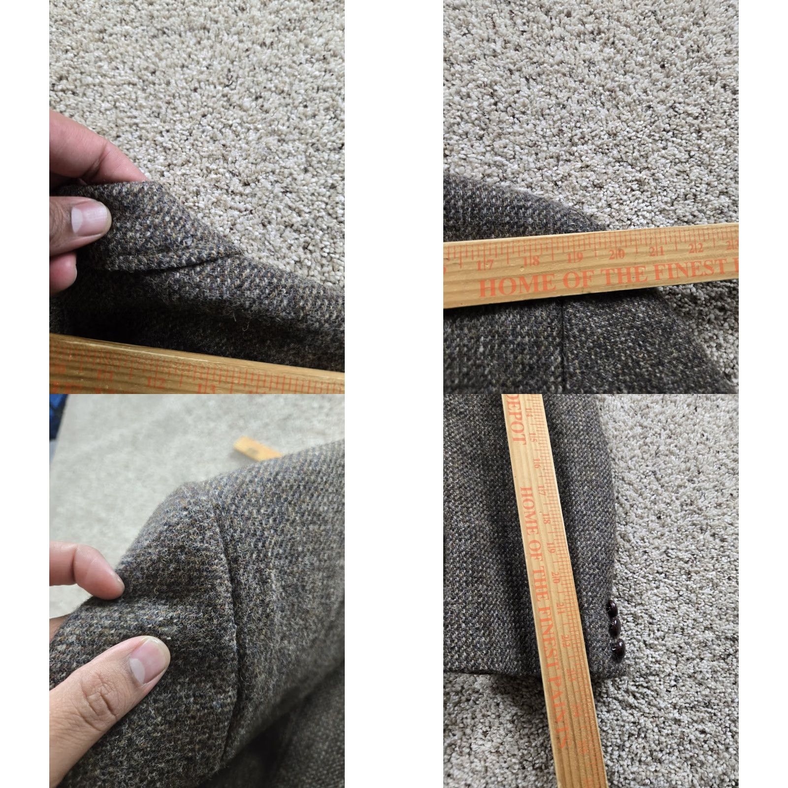 Harris Tweed VINTAGE Harris Tweed Blazer Jacket 44 R Brown Gray Tweed Wool USA Made 80s Men Blazer 2 Piece Single-Breasted USA Mens Size 44R - 10 Thumbnail