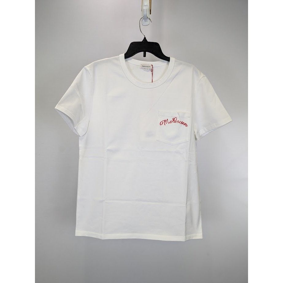 Alexander McQueen o1rshd1 Short Sleeve T-Shirt in White Size US L / EU 52-54 / 3 - 2 Thumbnail