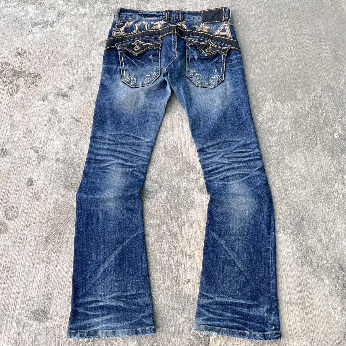 Japanese Brand Vintage Lolita Faded Flare Distressed Jeans Size US 30 / EU 46 - 1 Thumbnail
