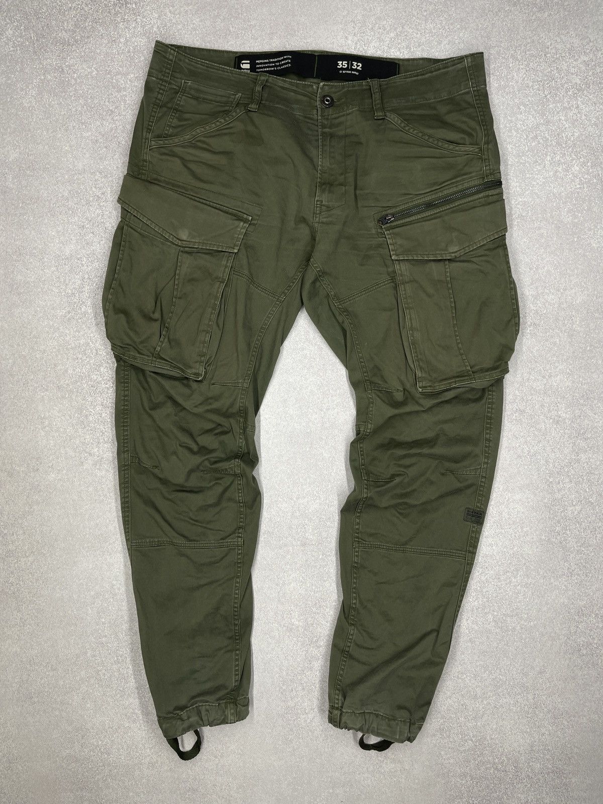 G-Star Mens G Star Raw Rovic Zip 3D Cargo Pants Multipocket Y2K Size US 35 - 3 Thumbnail