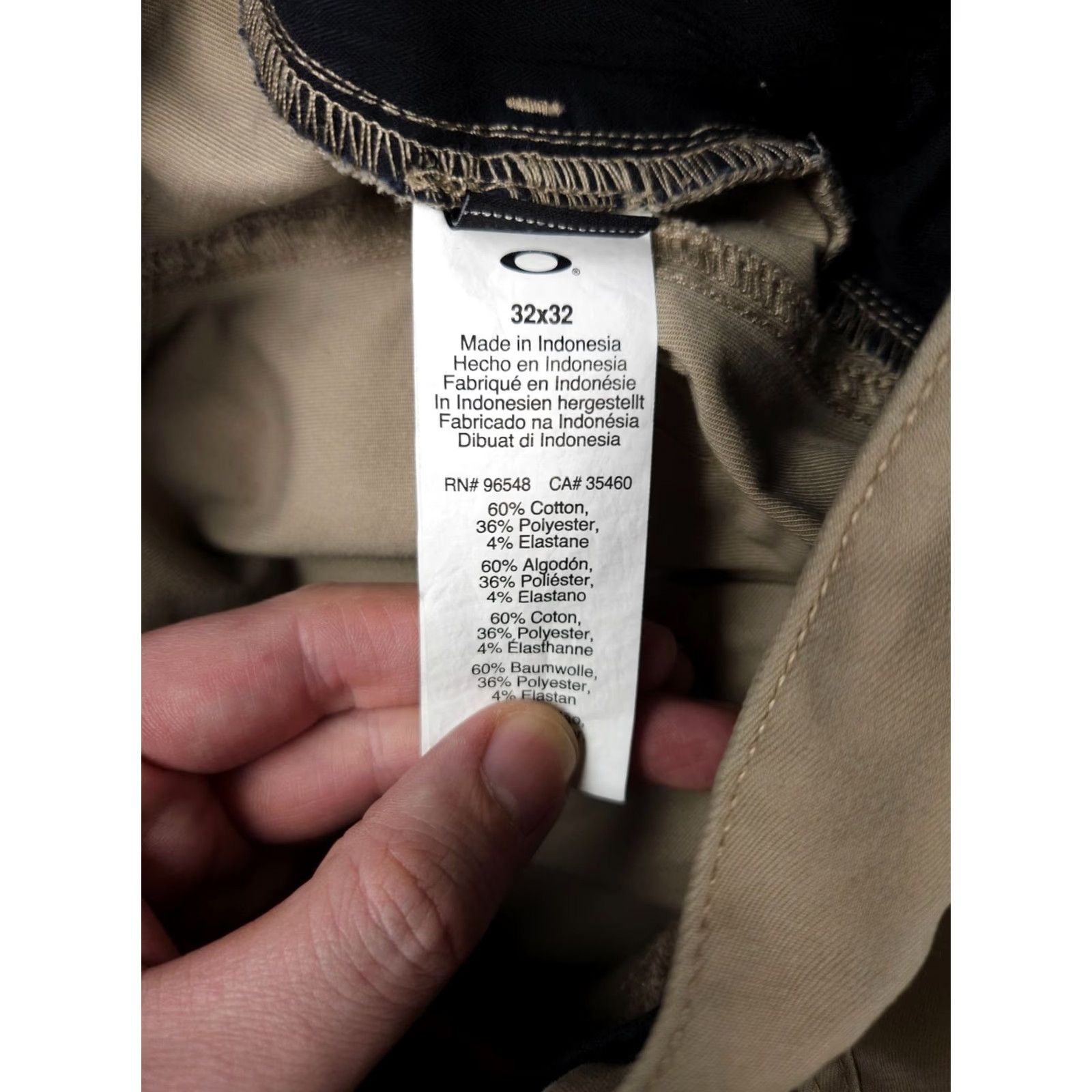 Oakley VINTAGE Oakley Pants Mens 32 x 32 Beige Zip Pocket Cargo Slim Straight cargo pants mens 30 inseam straight beige Oakley Urban Utility Pants Mens Size US 30 / EU 46 - 4 Thumbnail