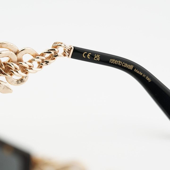 Roberto Cavalli Roberto Cavalli SRC015M 0300 Sunglasses Gold Shield Frame Size ONE SIZE - 9 Thumbnail