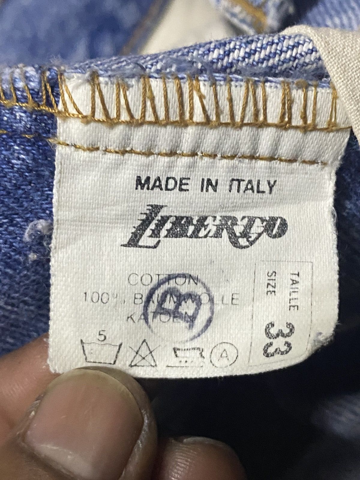 Maison Margiela Vintage 80s Liberto Made in Italy Denim Jeans Natural Fade Size US 30 / EU 46 - 20 Thumbnail