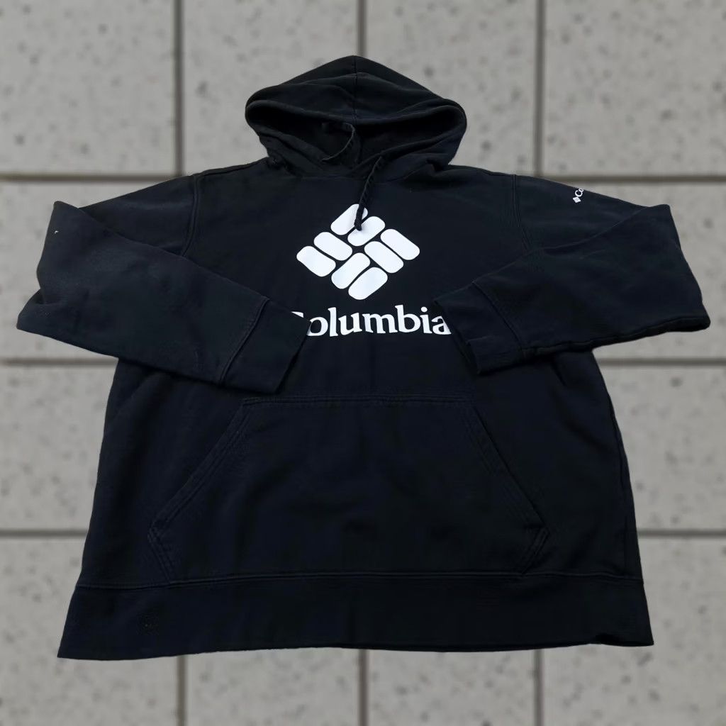 Logo 7 Columbia Hoodie Mens L Black Logo Fleece Pullover Sweatshirt Outdoor Hiking Trek Size US L / EU 52-54 / 3 - 1 Thumbnail