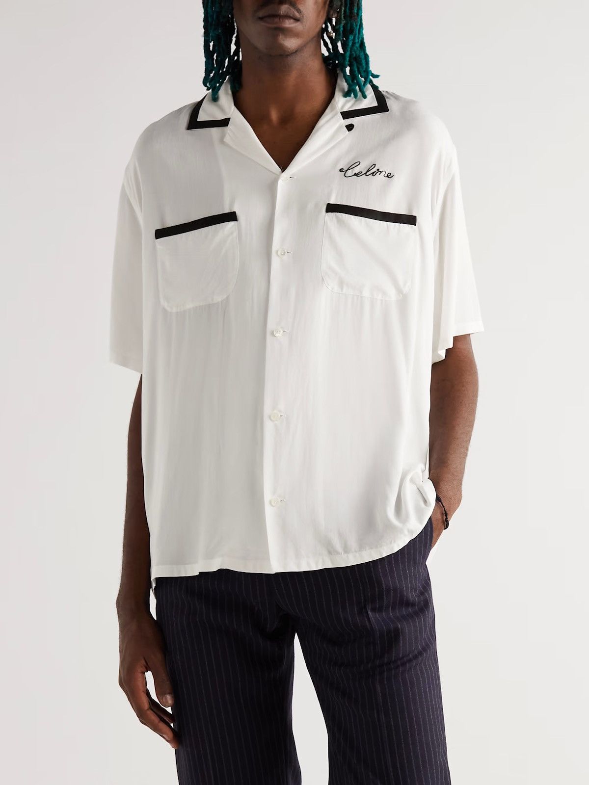 Celine CELINE BY HEDI SLIMANE 23SS Campaign Logo Bowling Shirt Size US S / EU 44-46 / 1 - 5 Thumbnail
