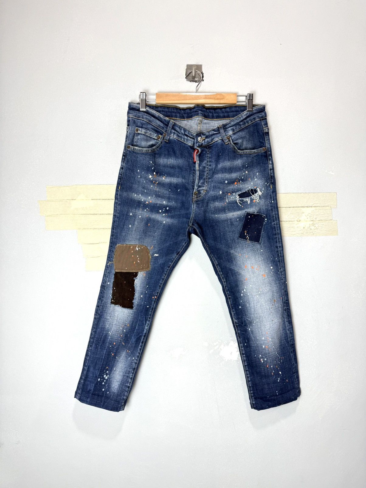 Dsquared2 Dsquared2 Patchwork Denim Pants Slim Dripp Hype Streetwear Size US 32 / EU 48 - 1 Thumbnail