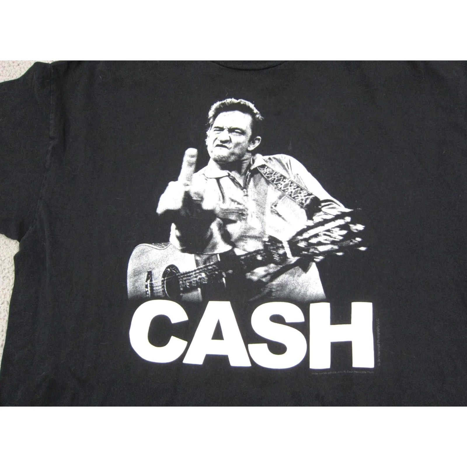Vintage VINTAGE Jim Marshall Johnny Cash Shirt 2XL Black Mens T-Shirt Short Sleeve Crew Neck Size US XXL / EU 58 / 5 - 2 Thumbnail