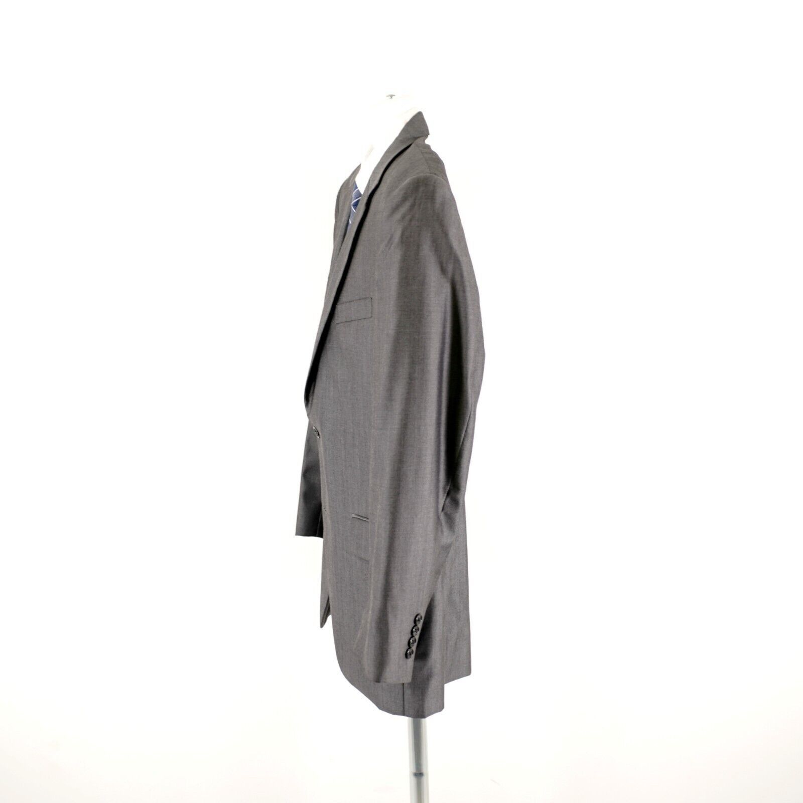 Jos. A. Bank Jos A Bank Signature Wool Silk Gray Herringbone 2 Button Bla Size 40R - 6 Thumbnail