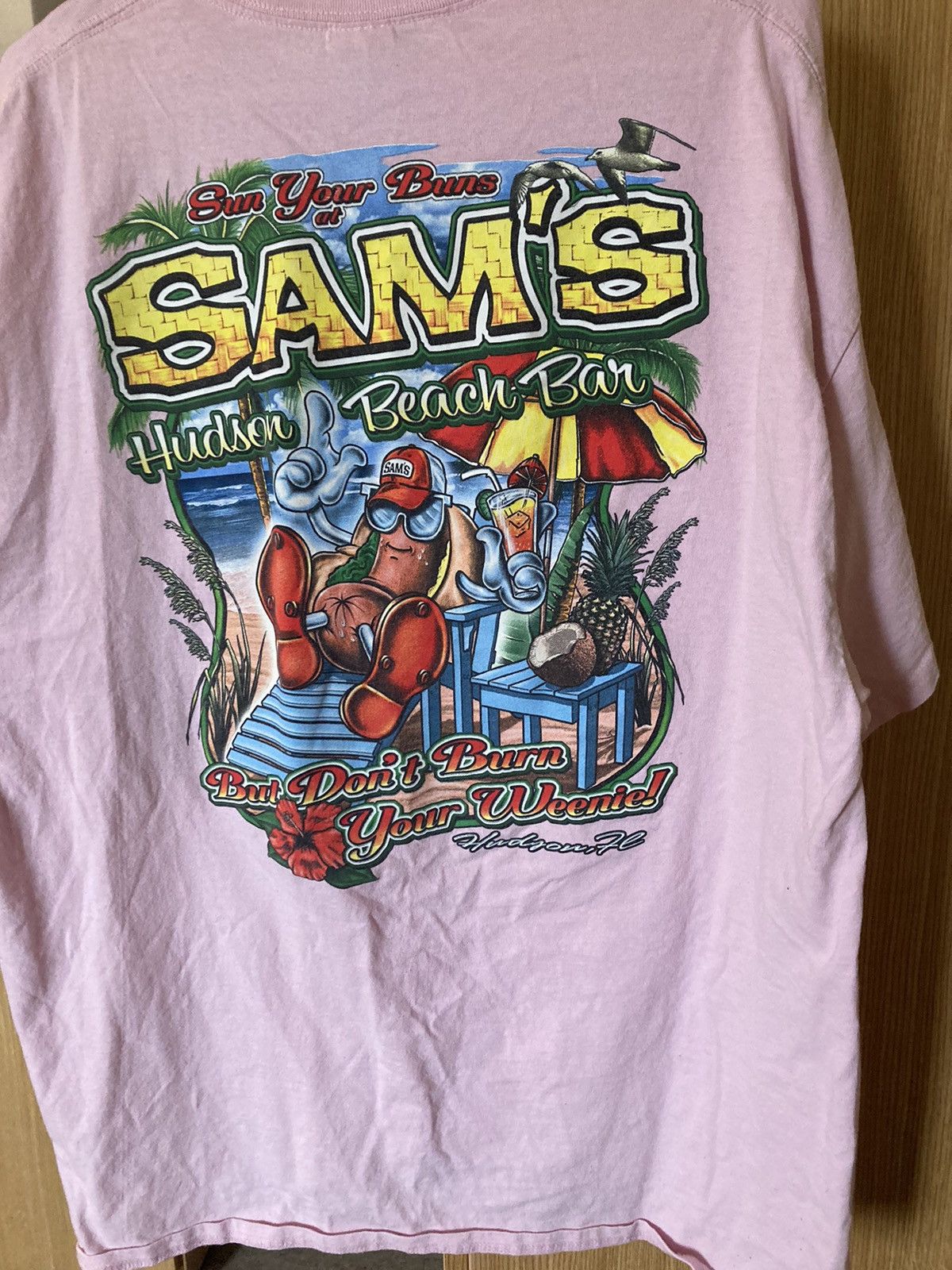 Other Oversized "Don't Burn Your Weenie" Pink Graphic Tee Size US XXL / EU 58 / 5 - 3 Thumbnail