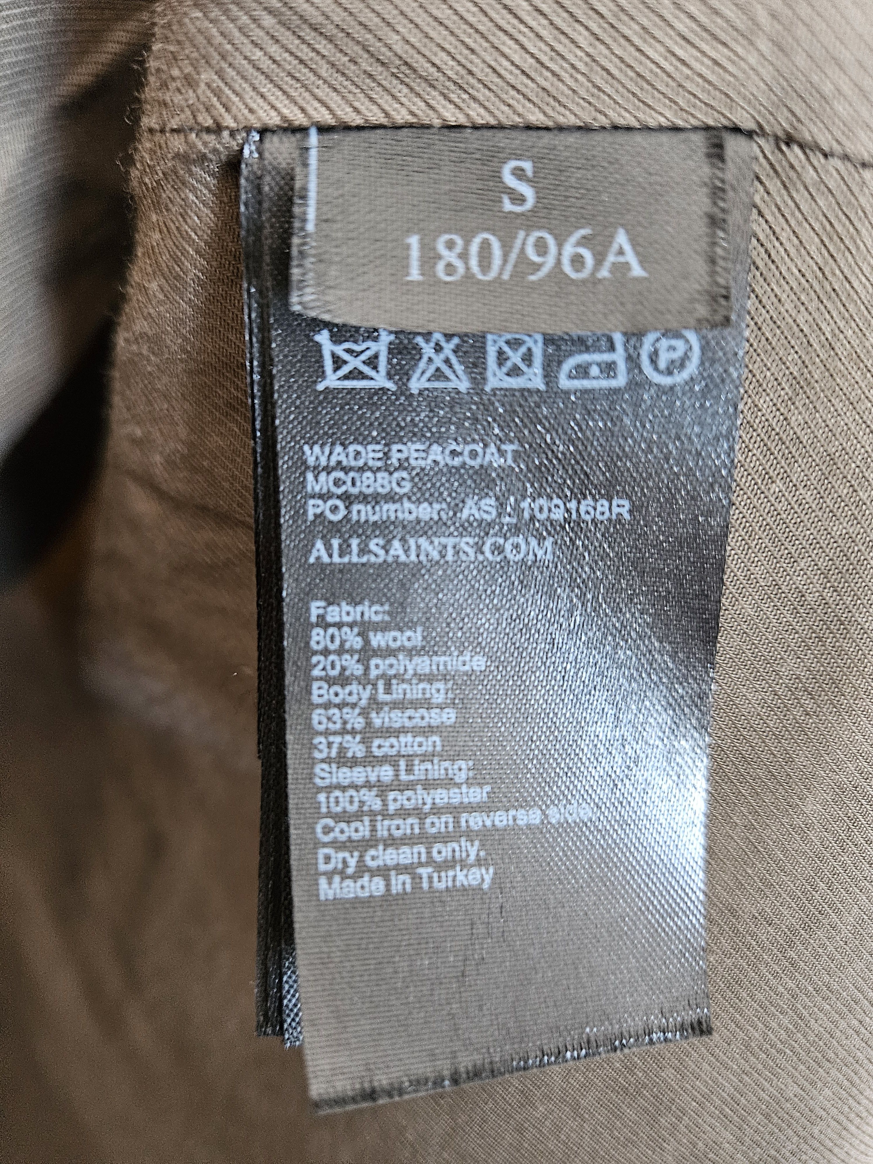 Allsaints Wade Peacoat Size US S / EU 44-46 / 1 - 4 Thumbnail