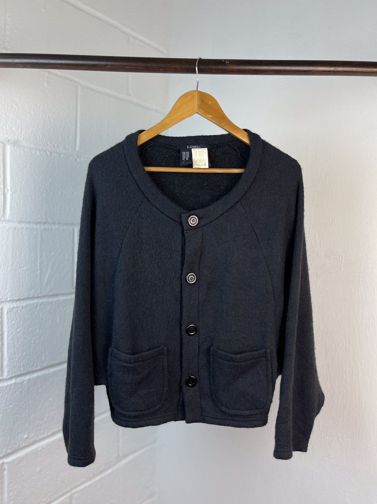 image of Limi Feu Black Plain Cardigan, Women's (Size Medium)