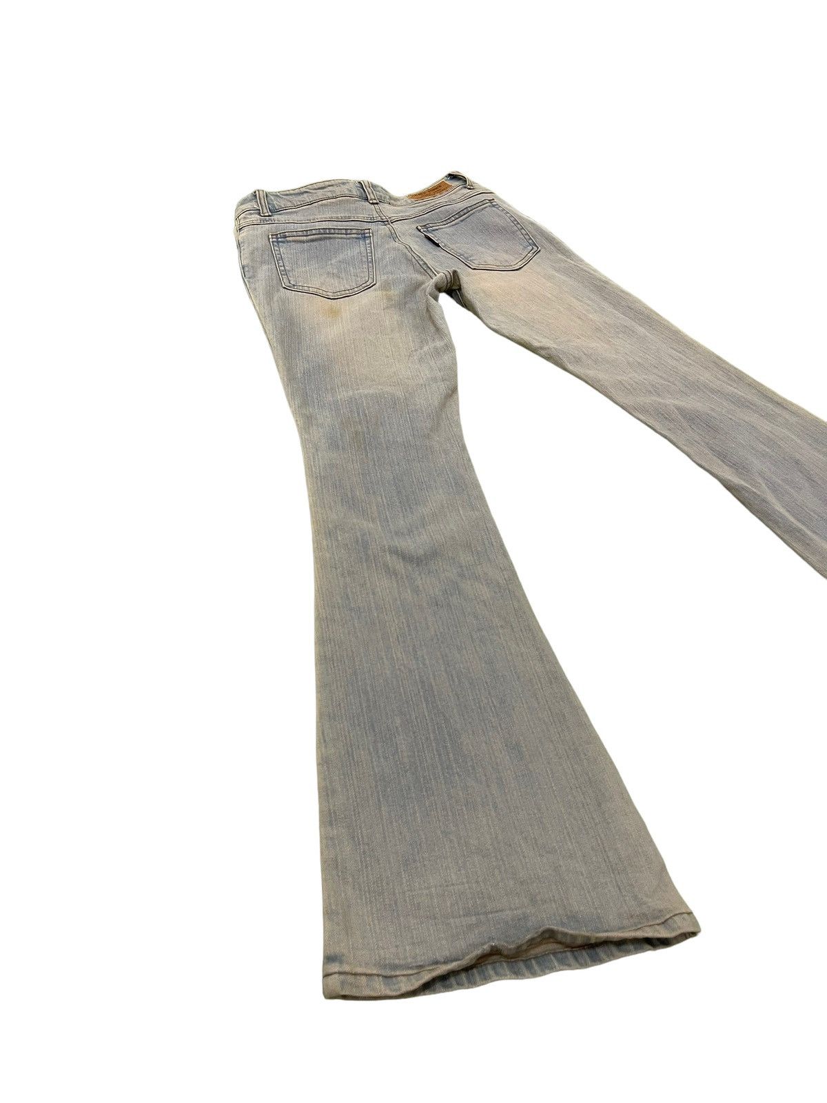 Japanese Brand Flare Jeans Daily Topic Distres Stretch Skinny Boot Cut 8🟦1 Size US 29 - 12 Thumbnail
