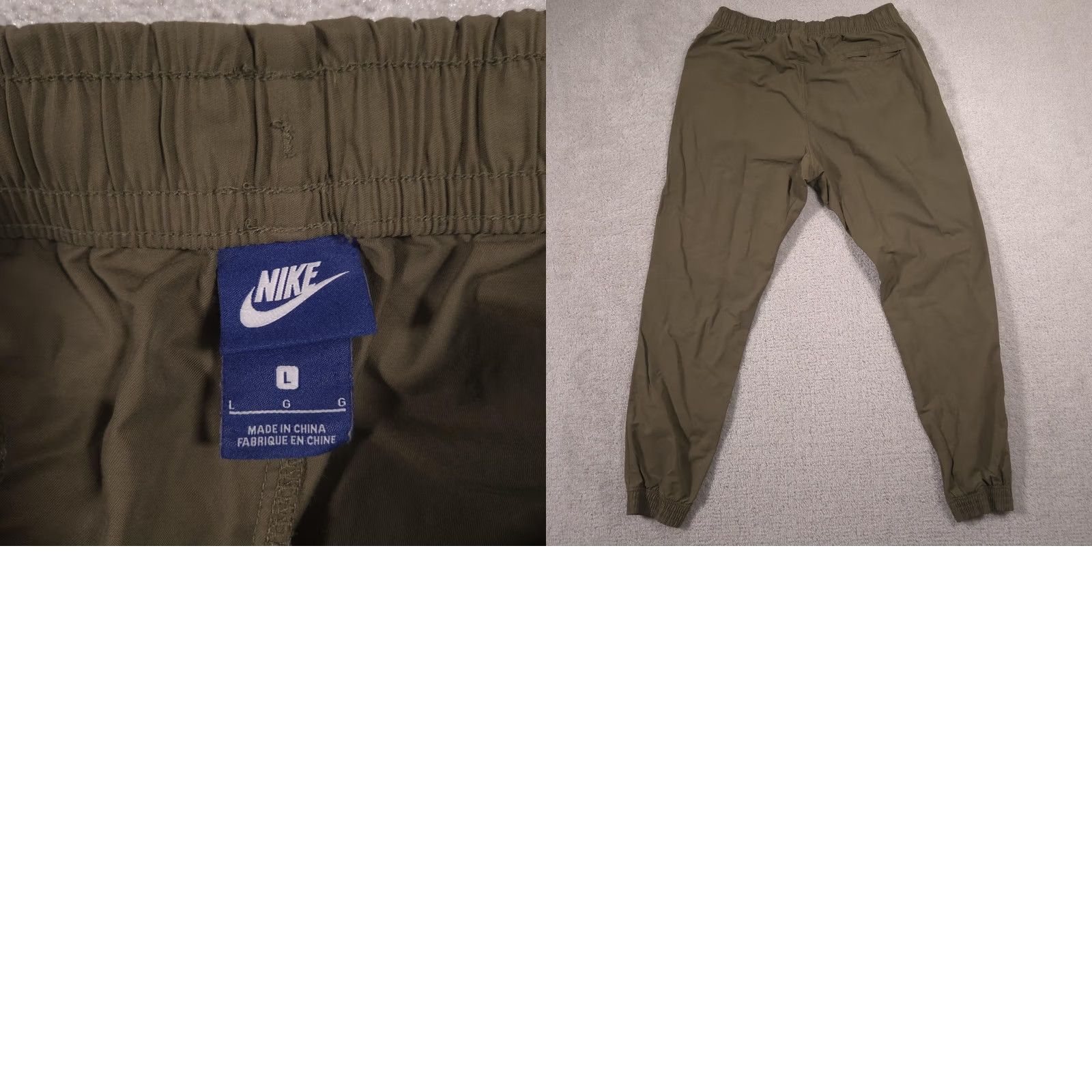 Nike Nike Womens Large Green Woven Joggers Elastic Waist Swoosh Athletic Casual Pants Size 36" / US 14 / IT 50 - 9 Thumbnail