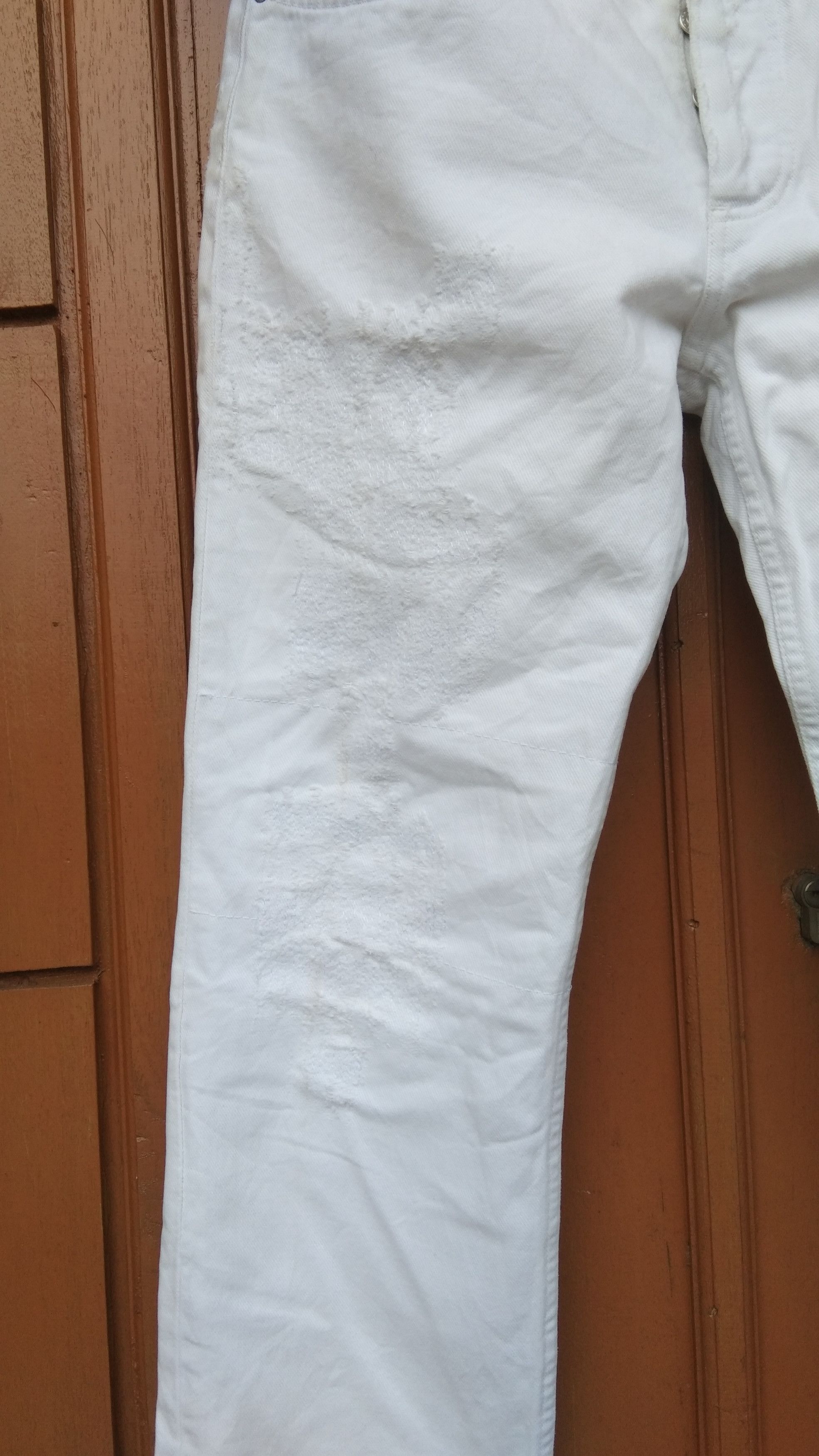Helmut Lang Helmut lang disstressed white straight denim Size US 29 - 4 Thumbnail