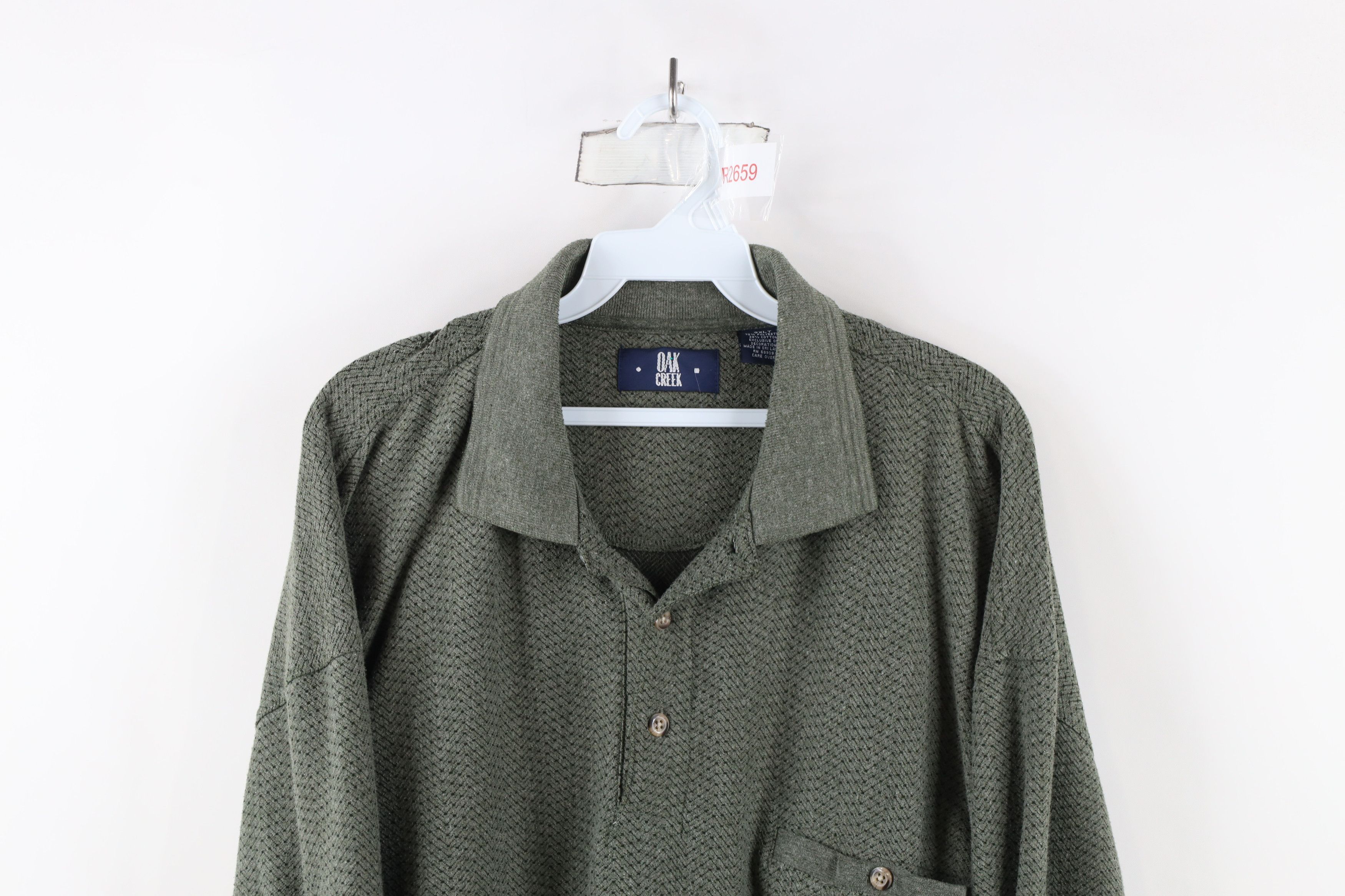 Vintage Vintage 90s Streetwear Collared Pullover Long Sleeve Polo Size US XXL / EU 58 / 5 - 2 Thumbnail