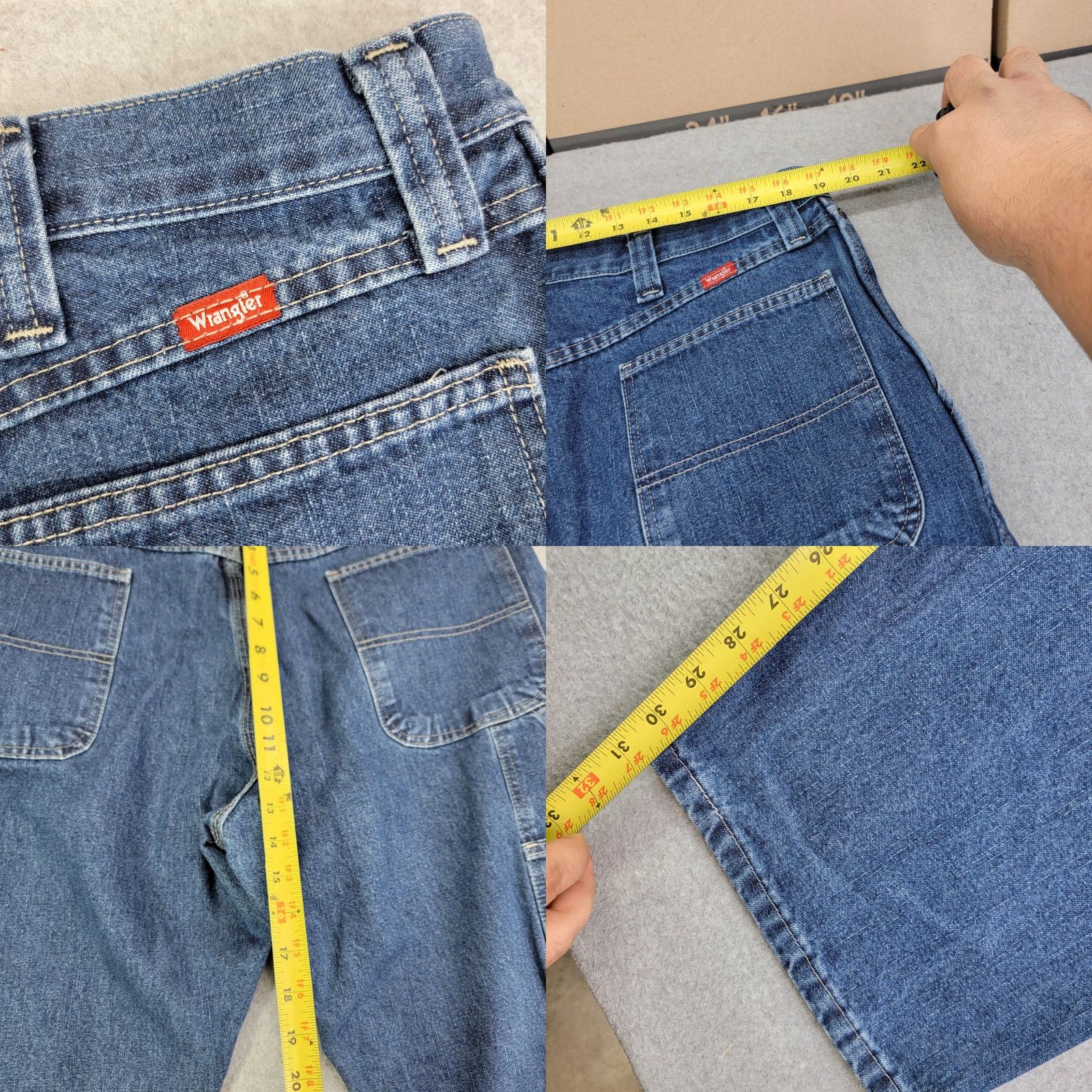 Wrangler Wrangler Jeans Mens 38x32 Denim Blue Carpenter Straight Leg Workwear Relaxed Fit 1094LSWDV Size US 38 / EU 54 - 8 Thumbnail
