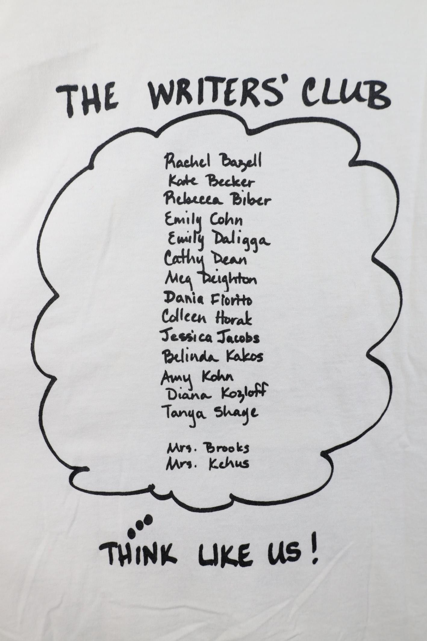 Vintage Vintage 90s Streetwear Writers Club Brain Secretions T-Shirt Size US XL / EU 56 / 4 - 11 Thumbnail