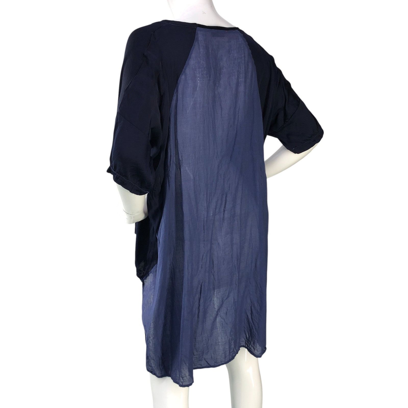 Other Stark X Size M Top Mixed Media High Low Hem Lightweight Blue Size M / US 6-8 / IT 42-44 - 6 Thumbnail