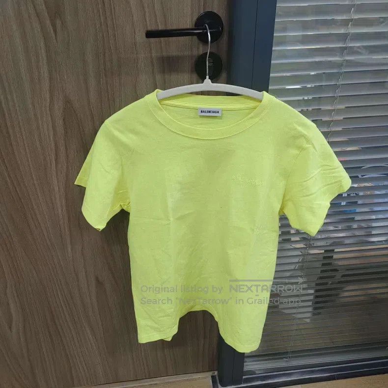 Balenciaga Balenciaga Neon Yellow-Green Short-Sleeve T-Shirt Size US M / EU 48-50 / 2 - 1 Thumbnail