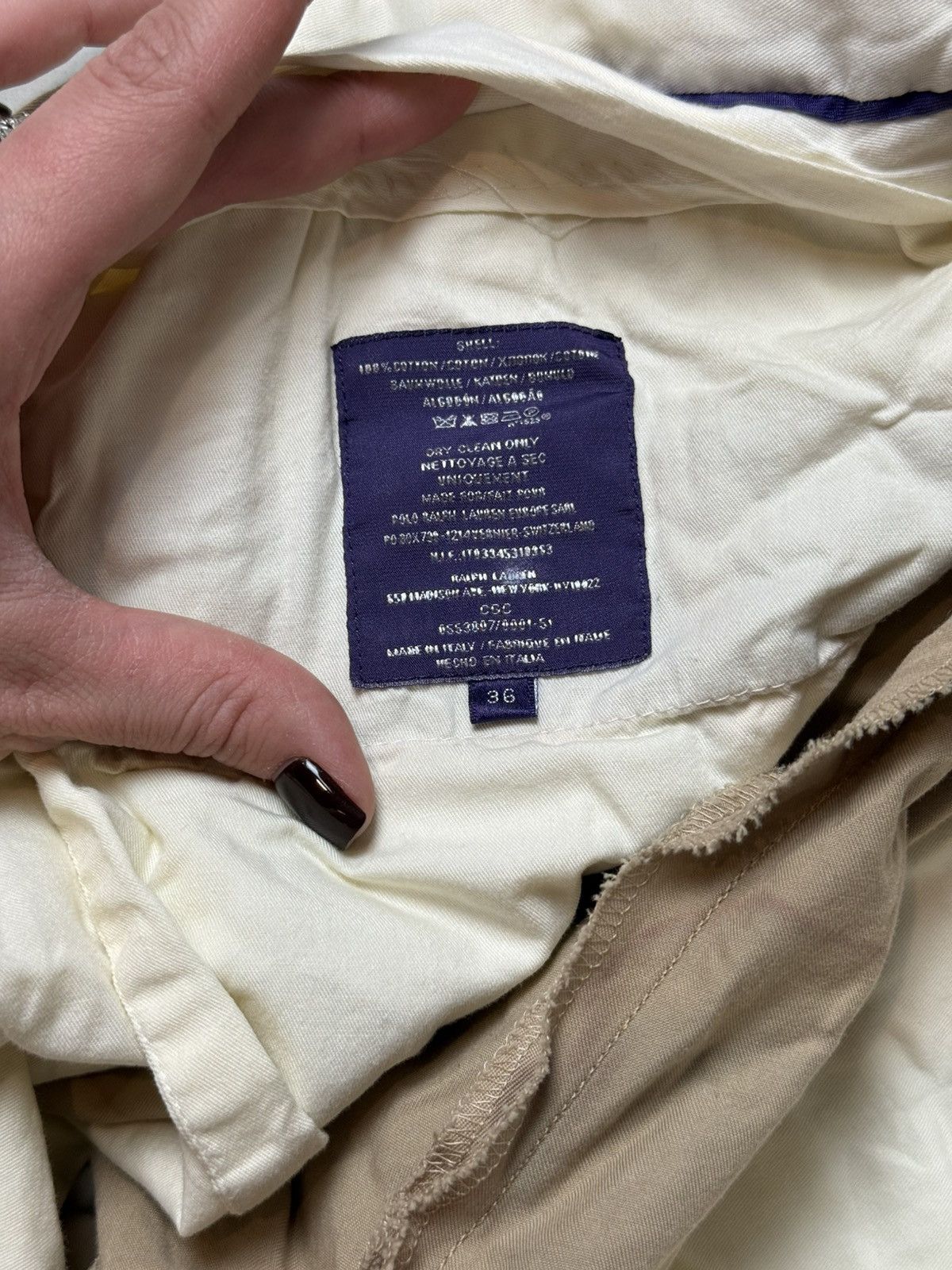 Ralph Lauren Purple Label Ralph Lauren Purple Label Men’s Cotton Chino Dress Pants Size US 36 / EU 52 - 16 Thumbnail