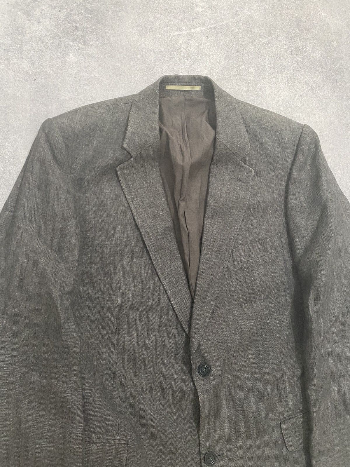 Burberry × Vintage Burberry London Linen Blazer Nova Check Size 58 Size 54L - 2 Thumbnail