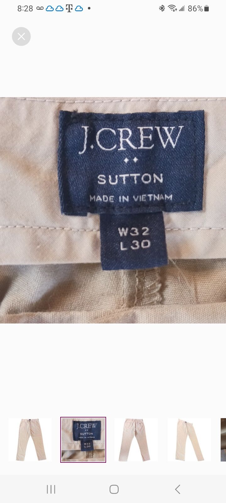 J.Crew J.CREW SUTTON Brown Pants Size US 32 / EU 48 - 2 Thumbnail